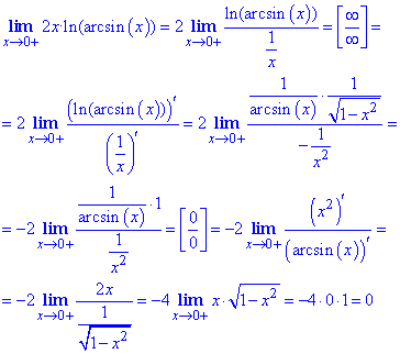 метод логарифмування, правило Лопіталя